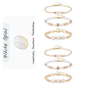 🐘 White Opal Chakra Bracelet